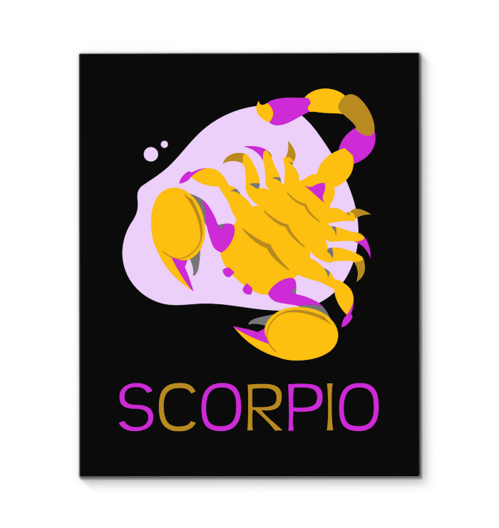 Scorpio Wrapped Canvas 16x20 | Zodiac Series 4 - Beyond T-shirts