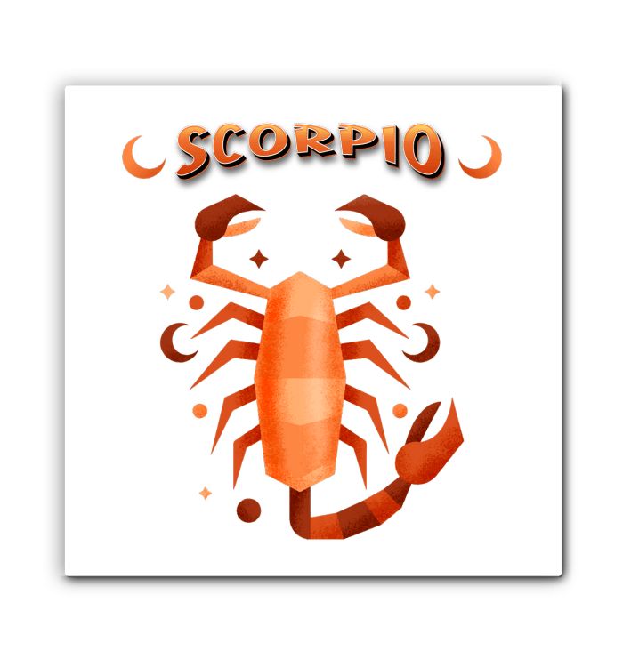 Scorpio Wrapped Canvas 20x20 | Zodiac Series 2 - Beyond T-shirts