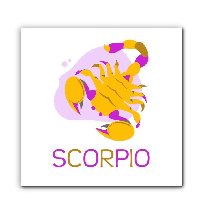 Scorpio Wrapped Canvas 20x20 | Zodiac Series 4 - Beyond T-shirts