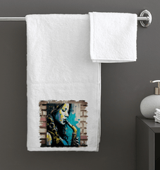 She Breathes Through Music Bath Towel - Beyond T-shirts