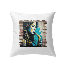 She Breathes Through Music Indoor Pillow - Beyond T-shirts