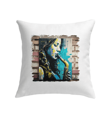 She Breathes Through Music Indoor Pillow - Beyond T-shirts