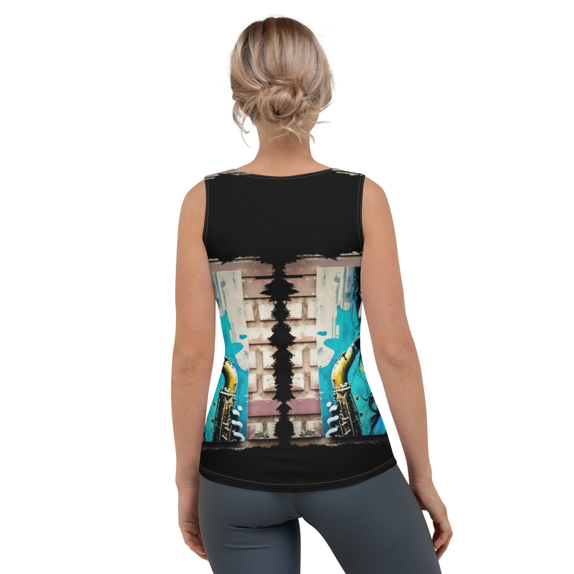 She Breathes Through Music Sublimation Cut & Sew Tank Top - Beyond T-shirts