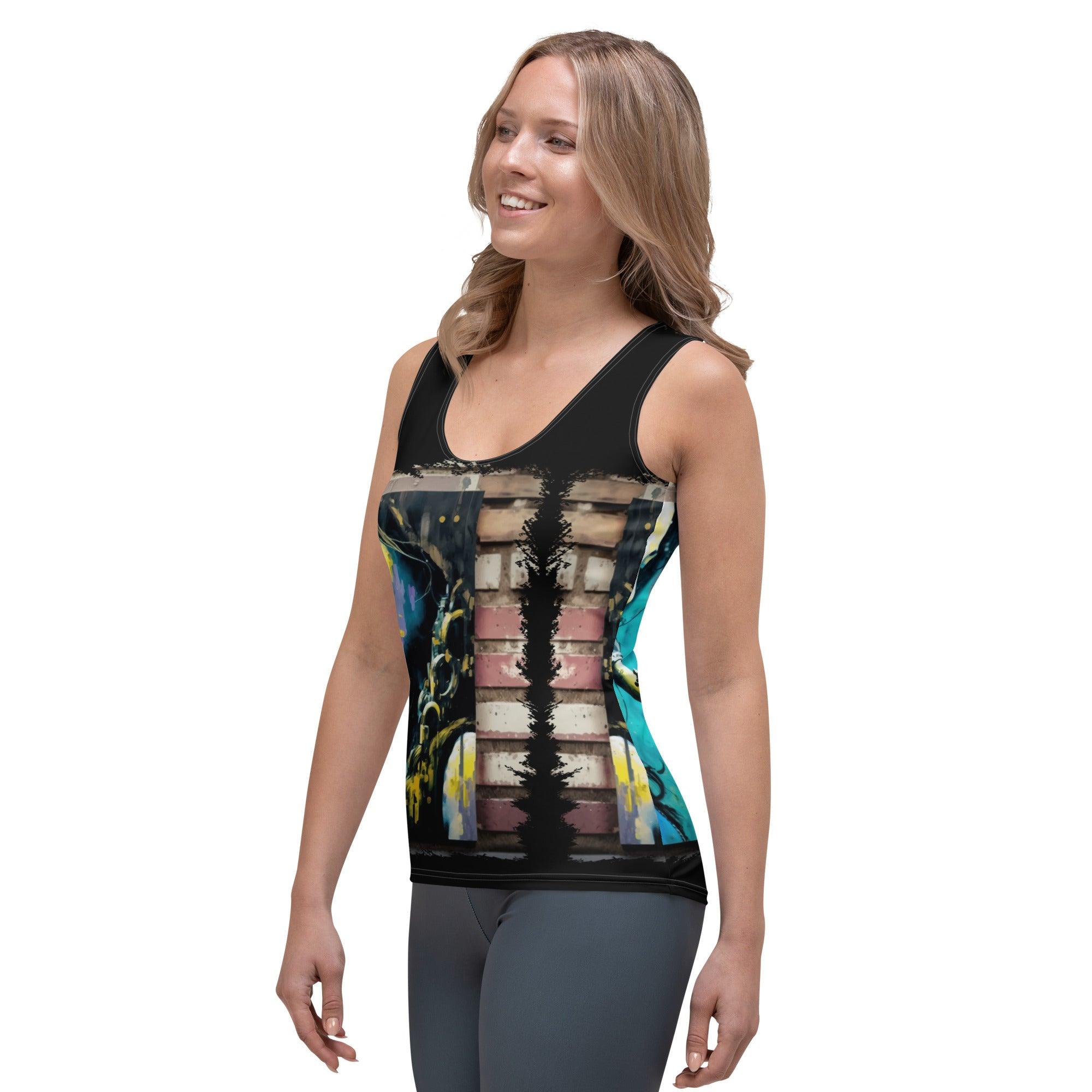 She Breathes Through Music Sublimation Cut & Sew Tank Top - Beyond T-shirts