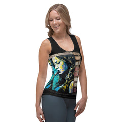 She Breathes Through Music Sublimation Cut & Sew Tank Top - Beyond T-shirts