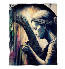 She Can Make That Harp Sing Duvet Cover - Beyond T-shirts
