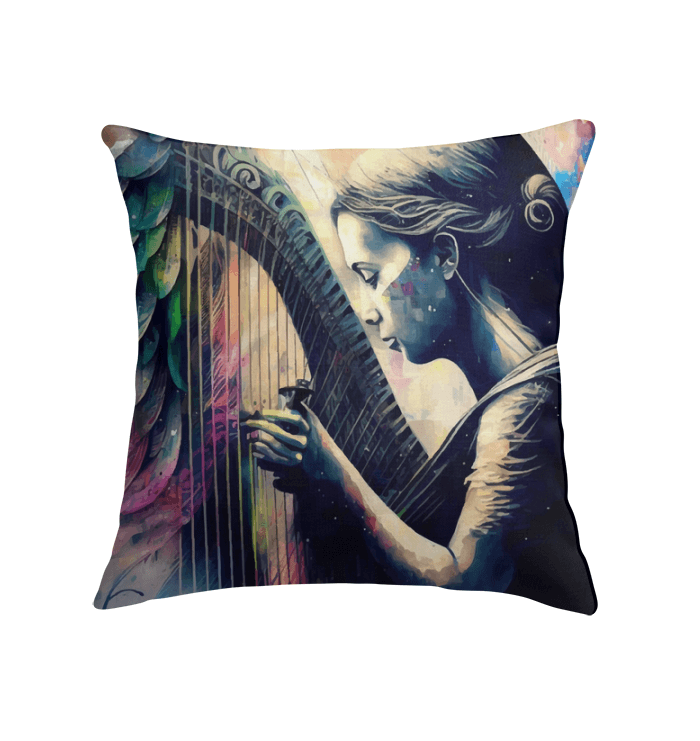 She Can Make That Harp Sing Indoor Pillow - Beyond T-shirts