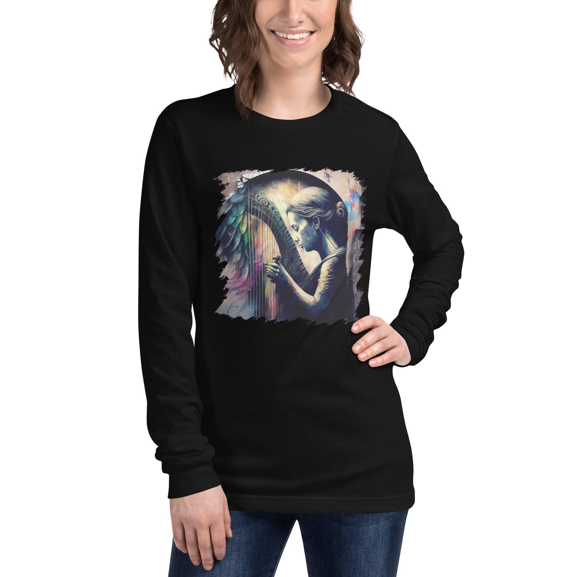 She Can Make That Harp Sing Unisex Long Sleeve Tee - Beyond T-shirts