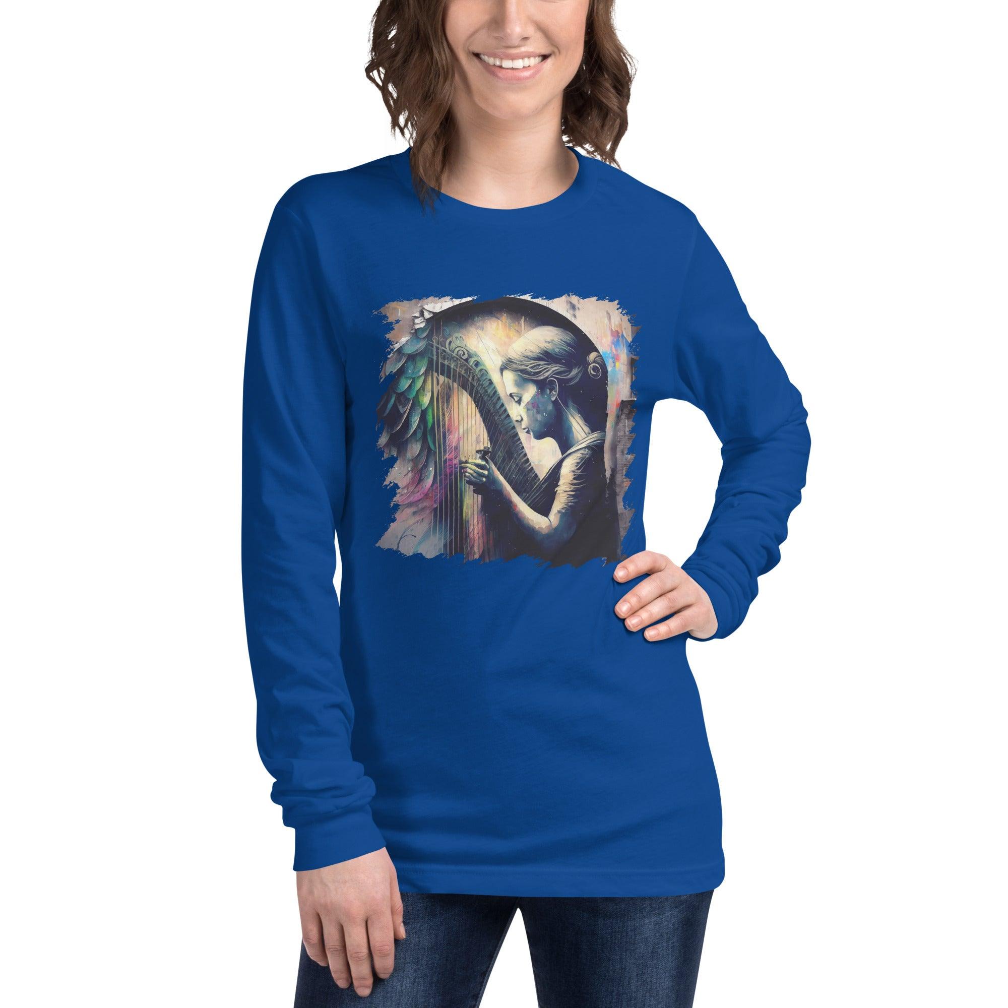 She Can Make That Harp Sing Unisex Long Sleeve Tee - Beyond T-shirts