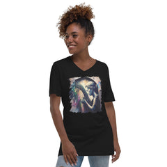 She Can Make That Harp Sing Unisex Short Sleeve V-Neck T-Shirt - Beyond T-shirts