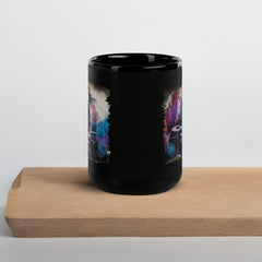 She Drums With Power Black Glossy Mug - Beyond T-shirts