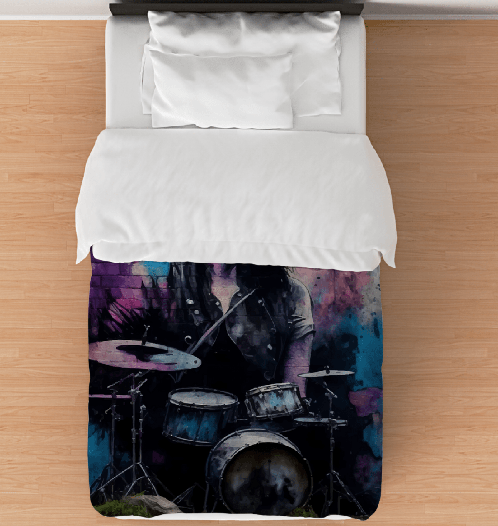 She Drums With Power Comforter- Twin - Beyond T-shirts