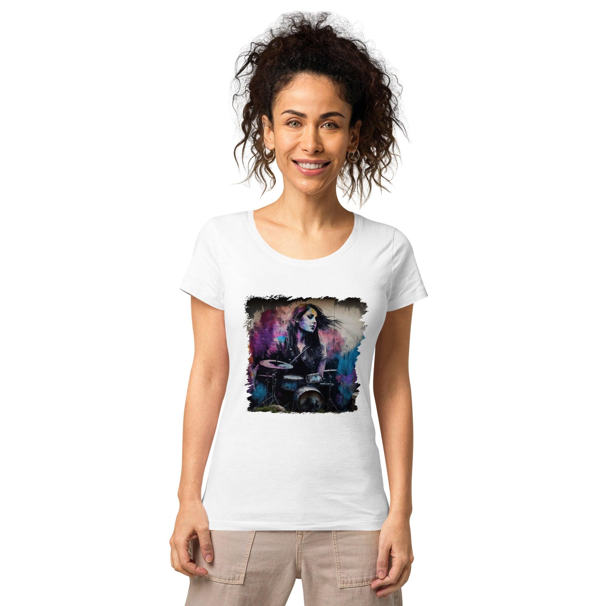 She Drums With Power Women’s Basic Organic T-shirt - Beyond T-shirts