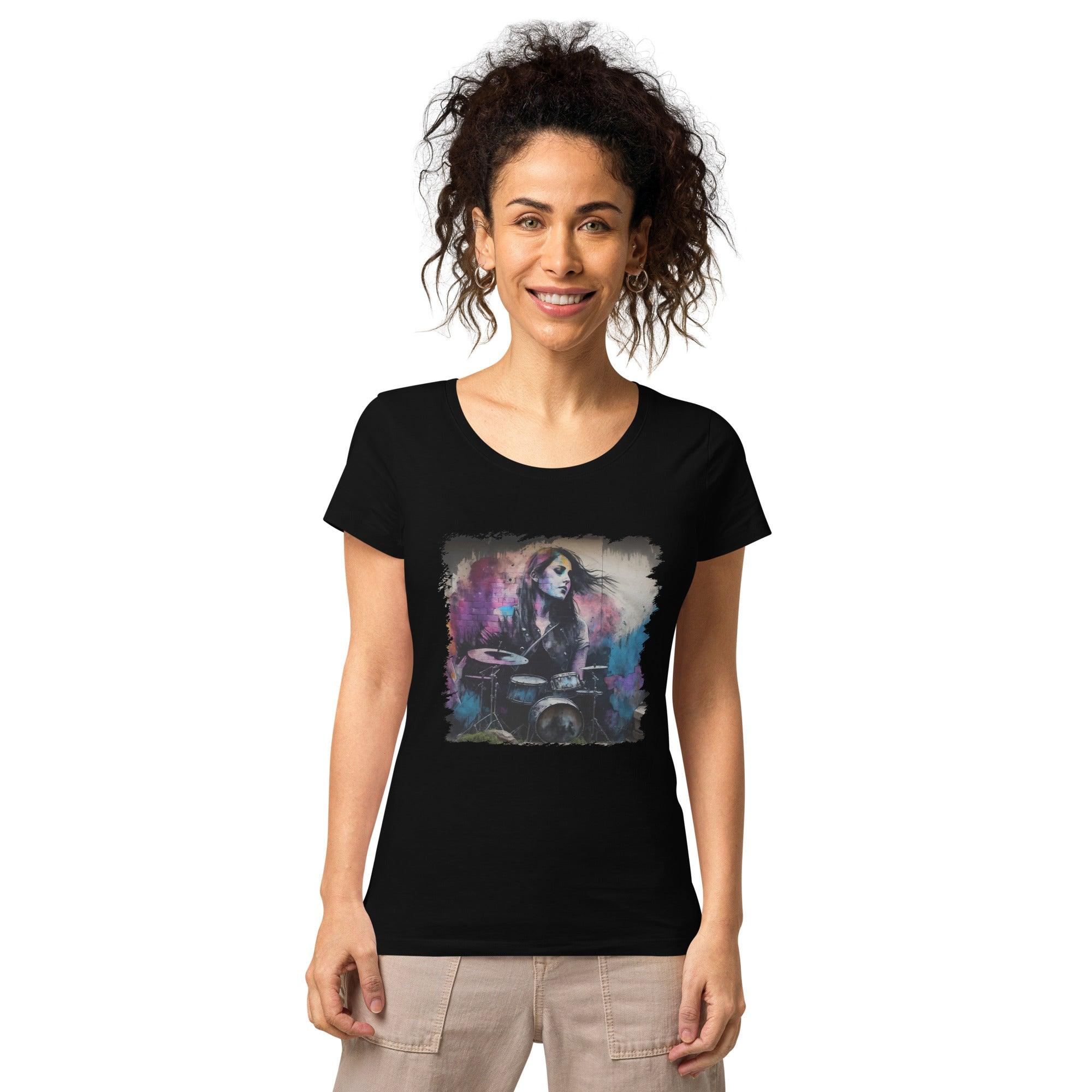 She Drums With Power Women’s Basic Organic T-shirt - Beyond T-shirts