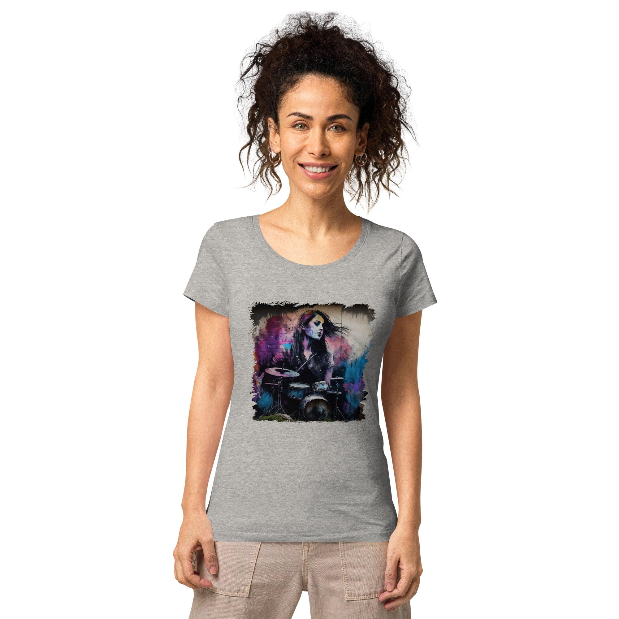 She Drums With Power Women’s Basic Organic T-shirt - Beyond T-shirts