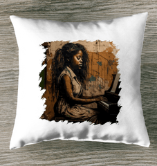 She Makes Keys Sing Indoor Pillow - Beyond T-shirts