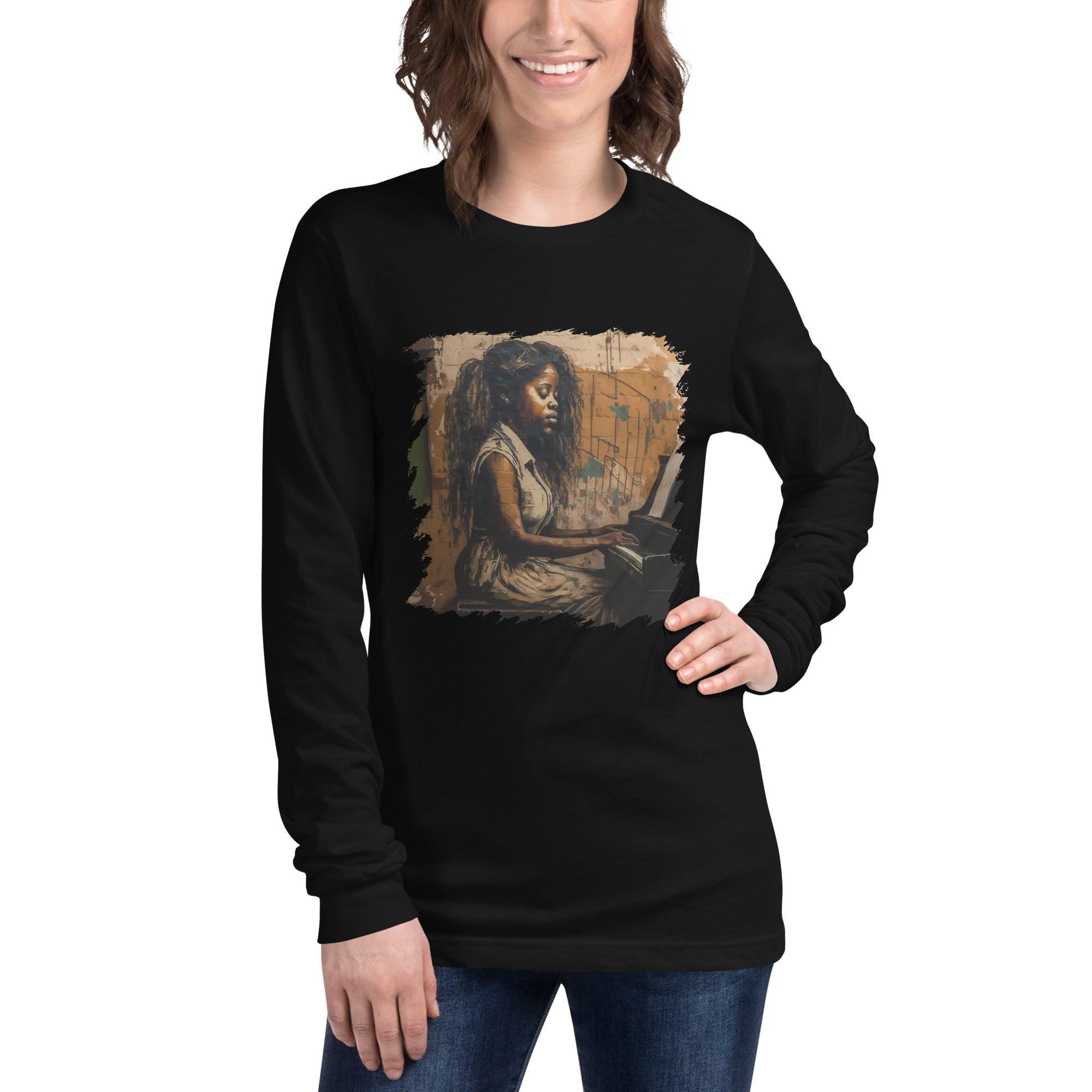 She Makes Keys Sing Unisex Long Sleeve Tee - Beyond T-shirts