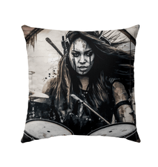 She Owns The Stage Outdoor Pillow - Beyond T-shirts