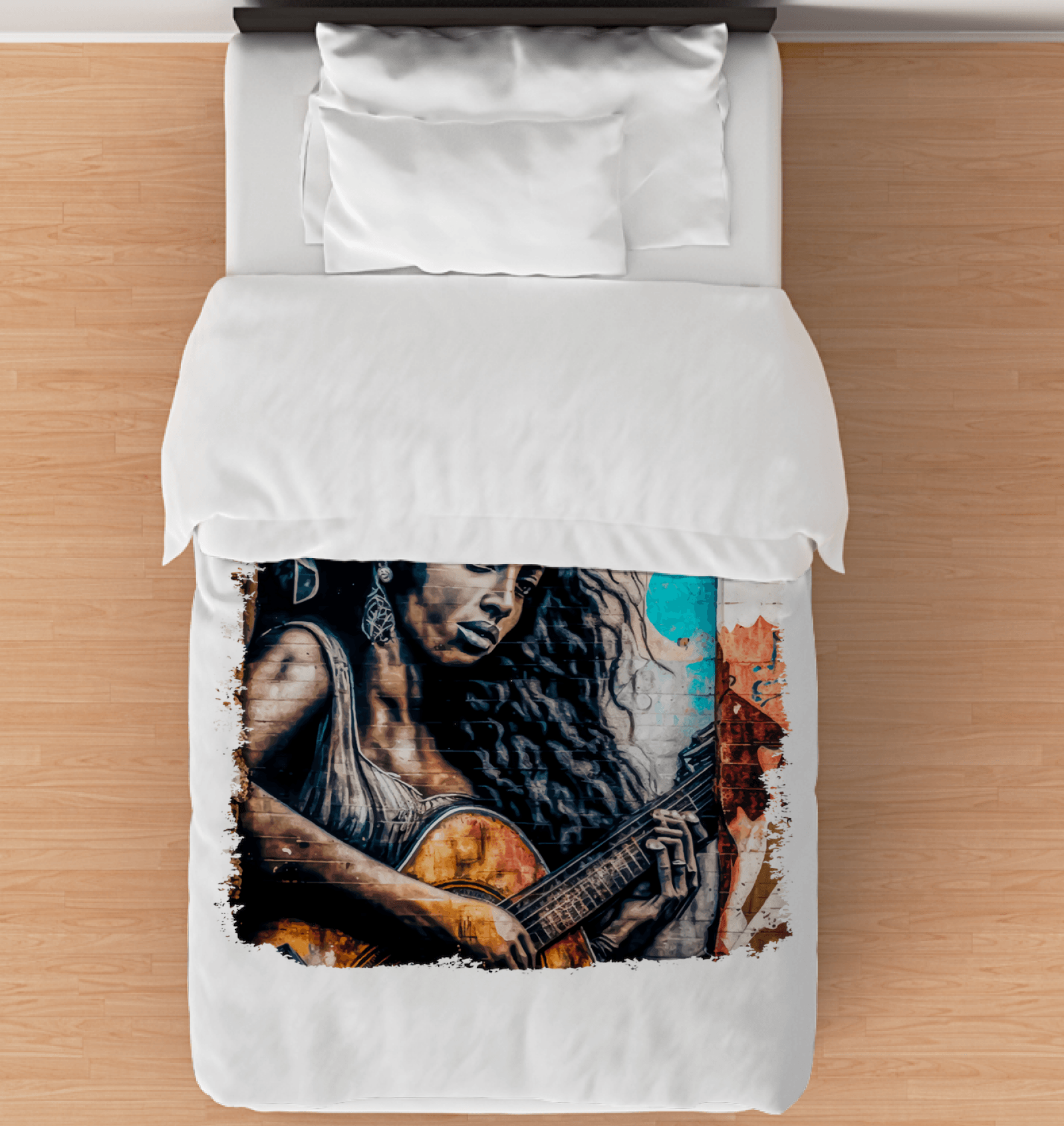 She Plays With Feeling Duvet Cover - Beyond T-shirts