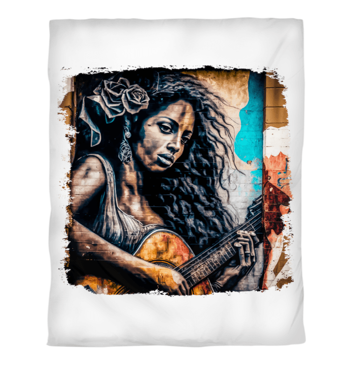 She Plays With Feeling Duvet Cover - Beyond T-shirts