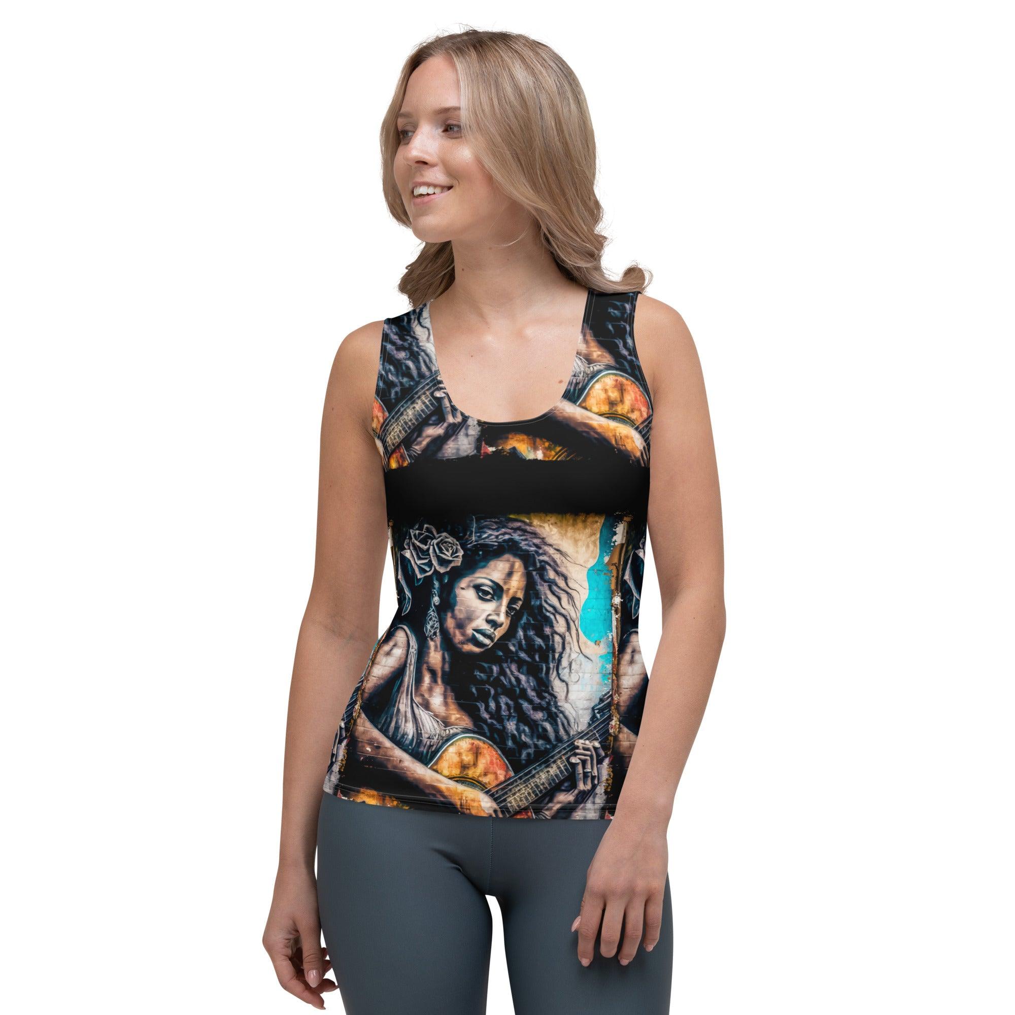 She Plays With Feeling Sublimation Cut & Sew Tank Top - Beyond T-shirts