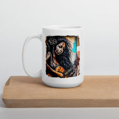 She Plays With Feeling White glossy mug - Beyond T-shirts