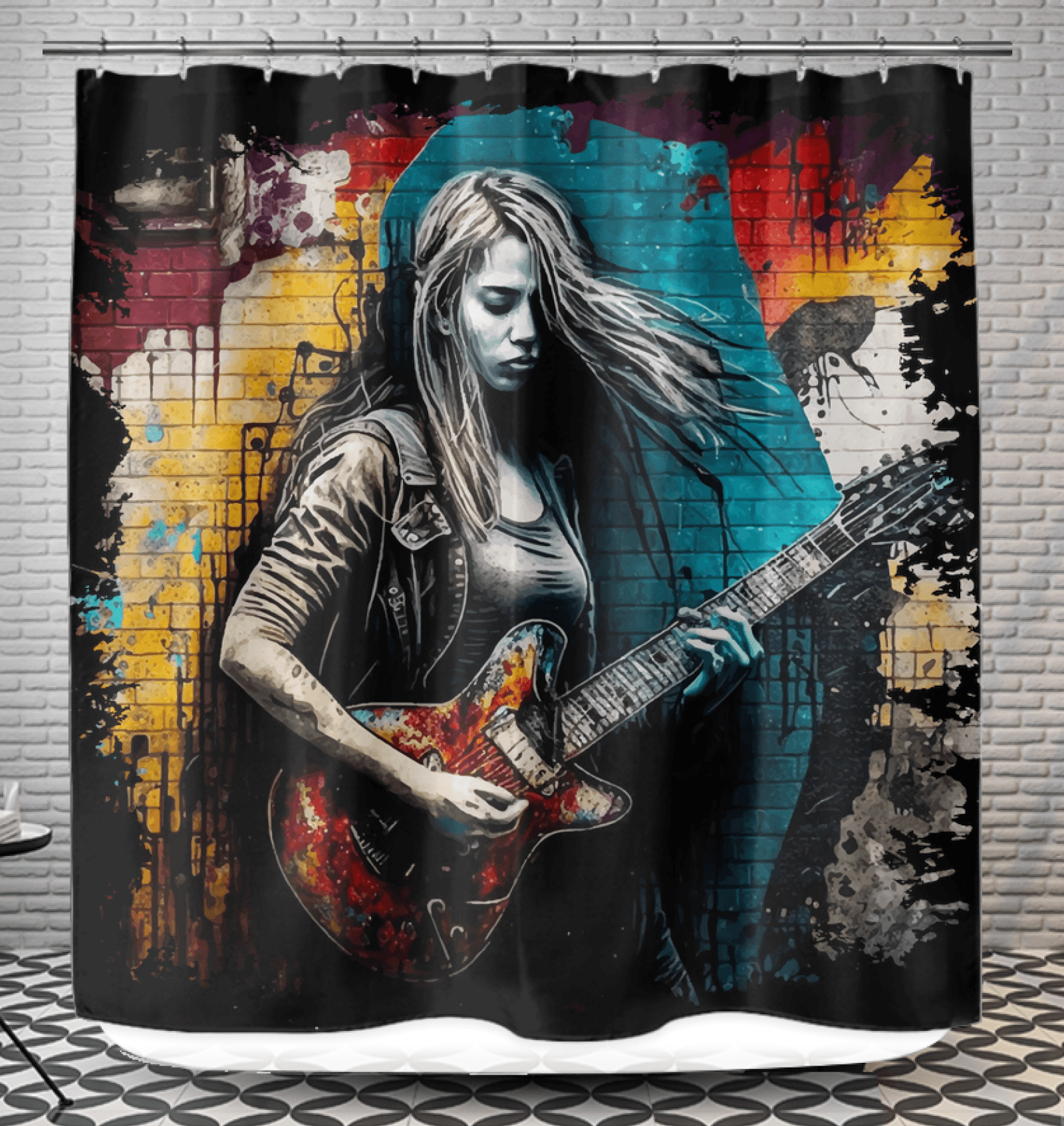 She's Got The Blues Shower Curtain - Beyond T-shirts