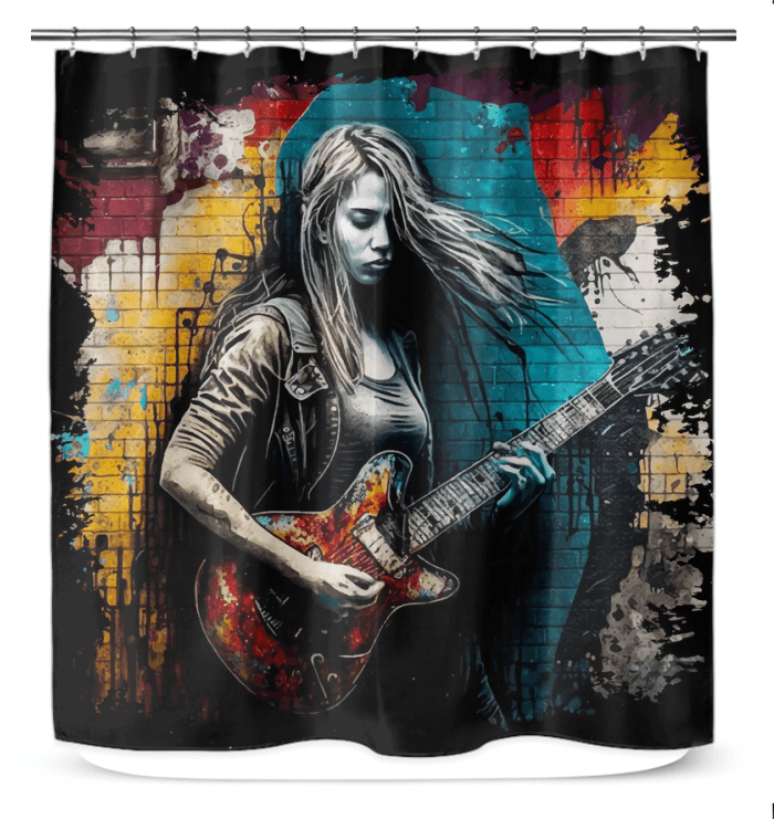She's Got The Blues Shower Curtain - Beyond T-shirts