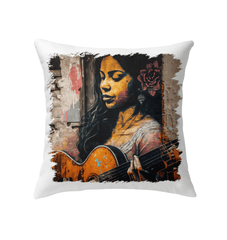 She Strums With Soul Indoor Pillow - Beyond T-shirts