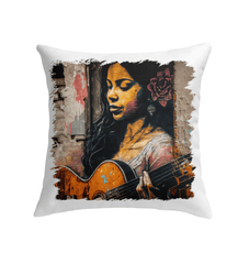 She Strums With Soul Indoor Pillow - Beyond T-shirts