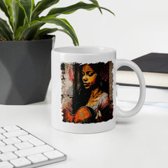 She Strums With Soul White glossy mug - Beyond T-shirts