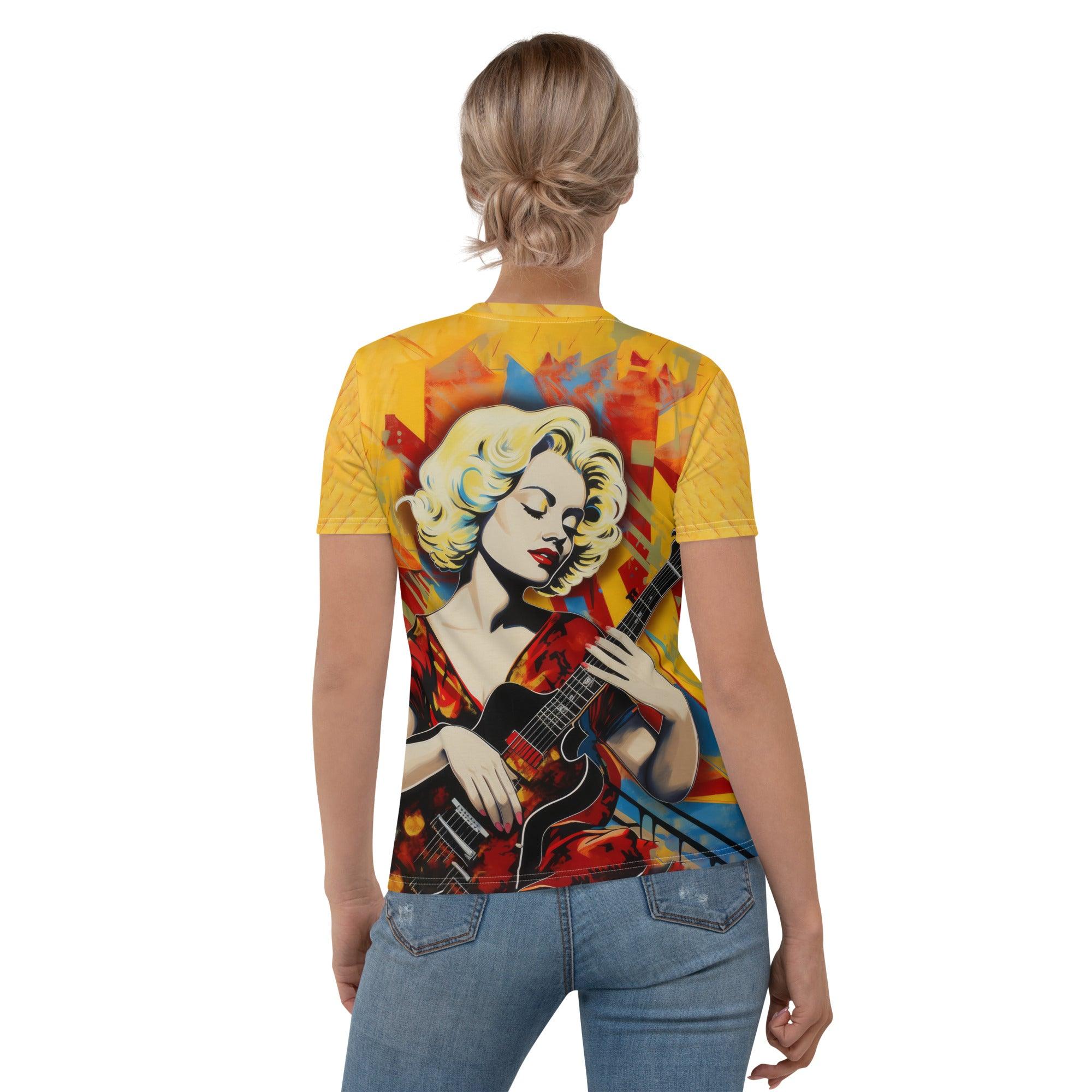 Sing Love Guitar Women's T-Shirt - Back View