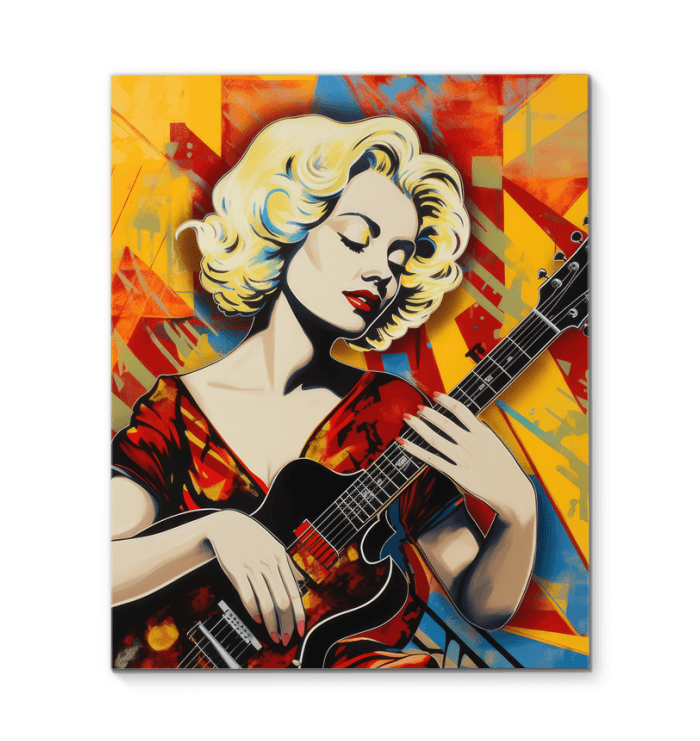 Colorful Guitar Canvas Print