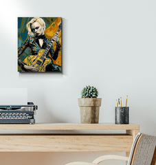 Guitarist and Instrument Canvas Print