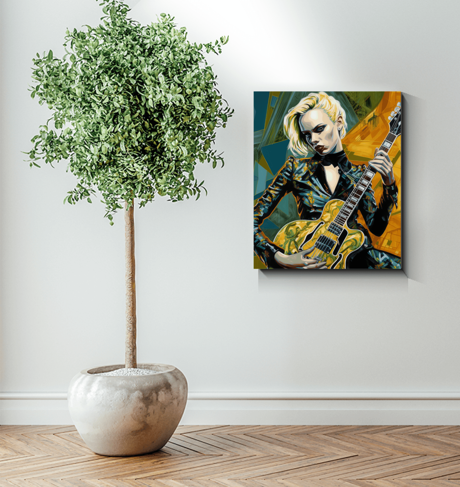 Harmonious Guitarist Canvas