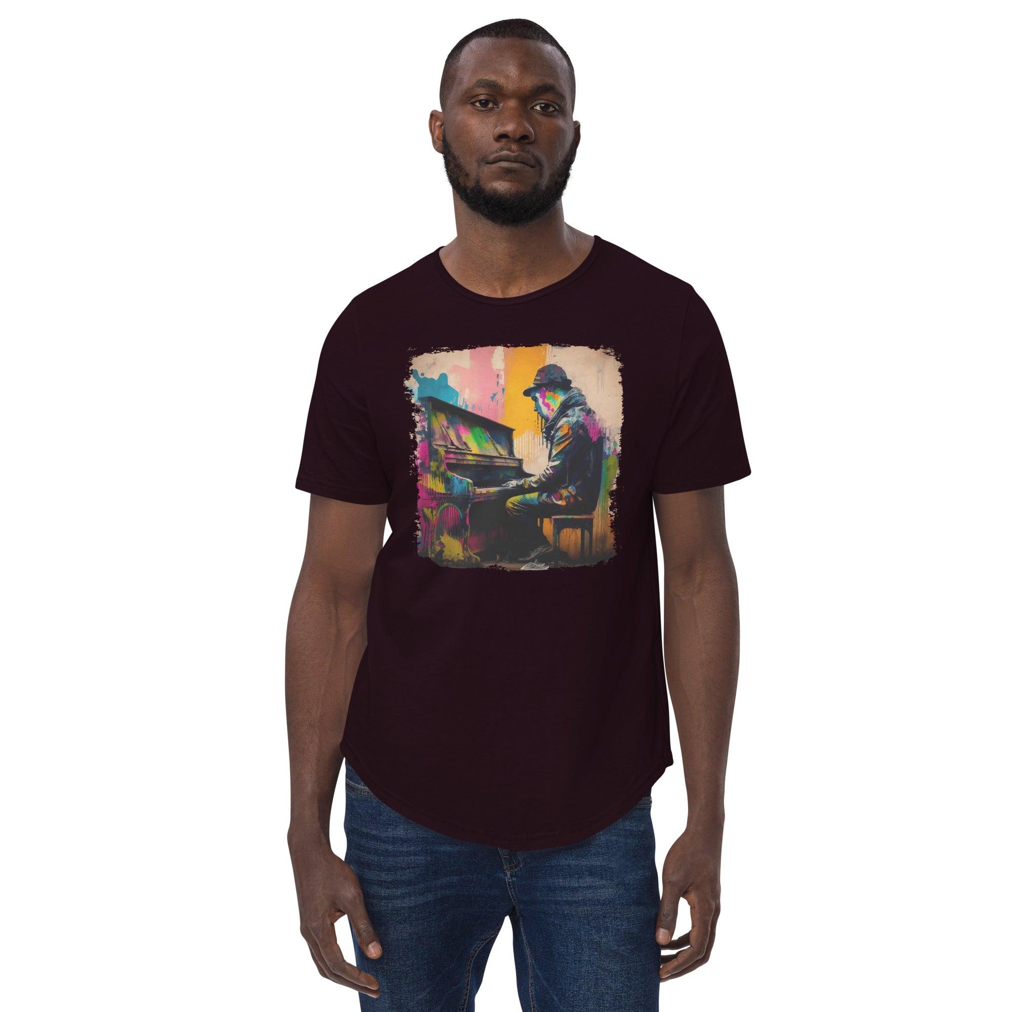 Slappin' Dem Keys Men's Curved Hem T-Shirt - Beyond T-shirts