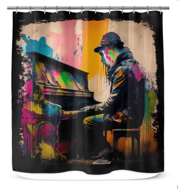 Slappin' Dem Keys Shower Curtain - Beyond T-shirts