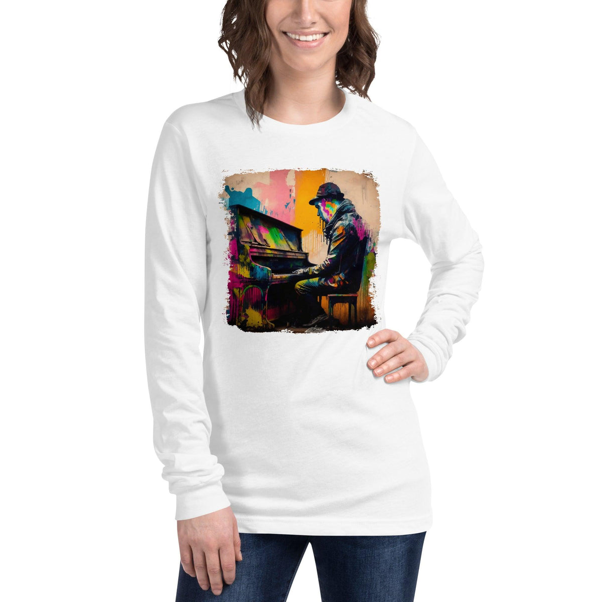 Slappin' Dem Keys Unisex Long Sleeve Tee - Beyond T-shirts