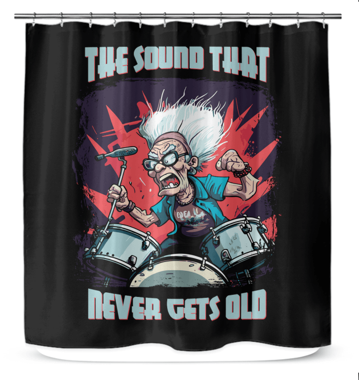 Sound Never Gets Old Shower Curtain - Beyond T-shirts