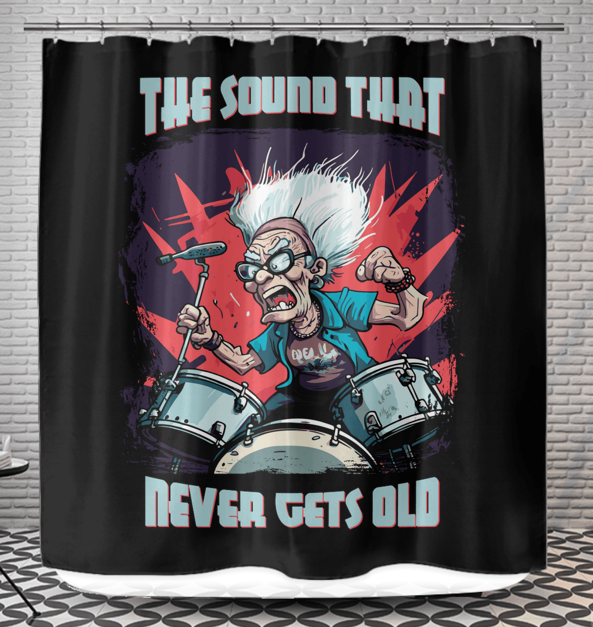 Sound Never Gets Old Shower Curtain - Beyond T-shirts