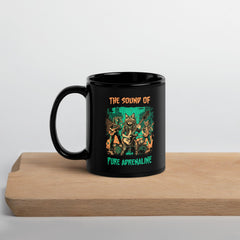 Sound Of Adrenaline Black Glossy Mug - Beyond T-shirts