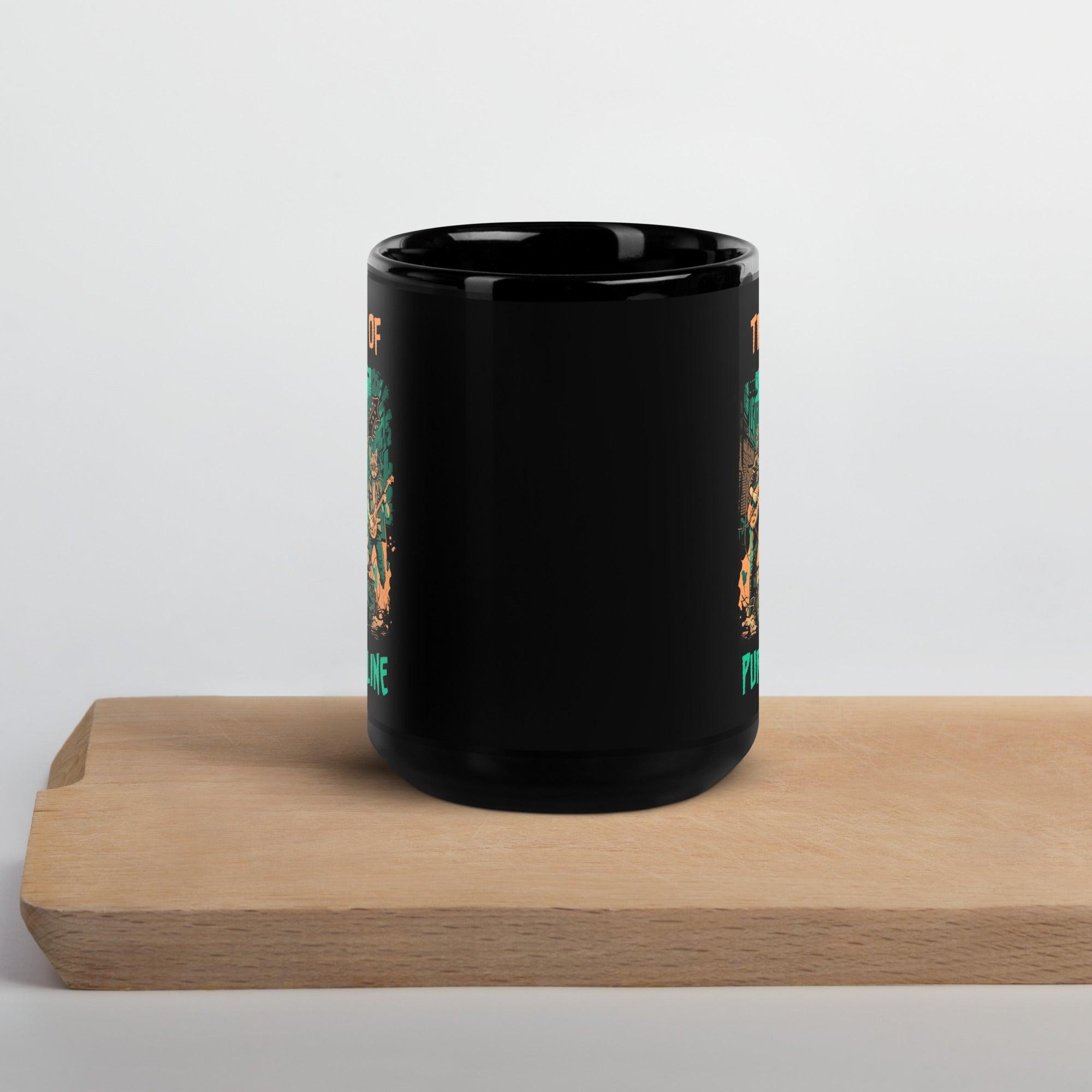 Sound Of Adrenaline Black Glossy Mug - Beyond T-shirts