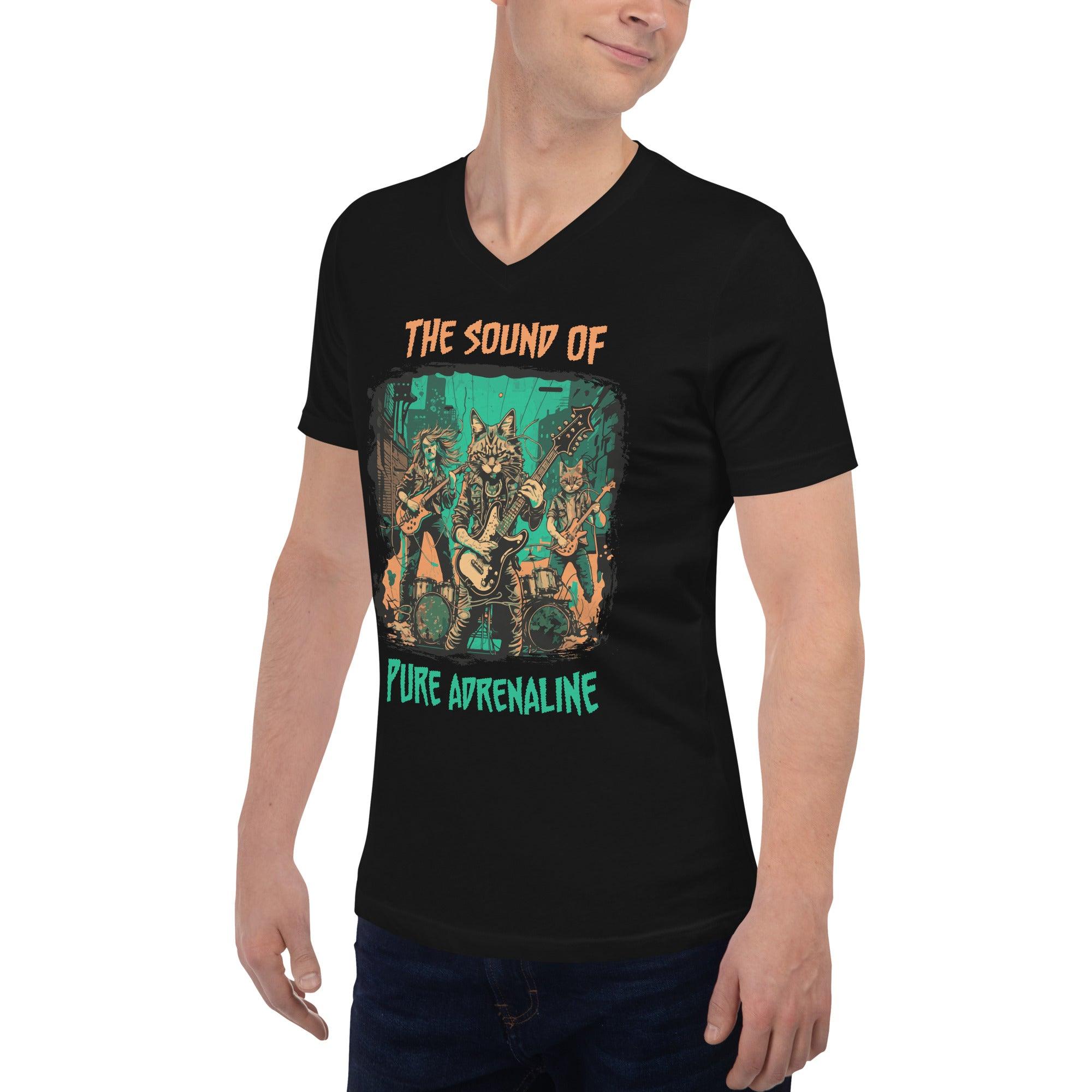 Sound Of Adrenaline Unisex Short Sleeve V-Neck T-Shirt - Beyond T-shirts