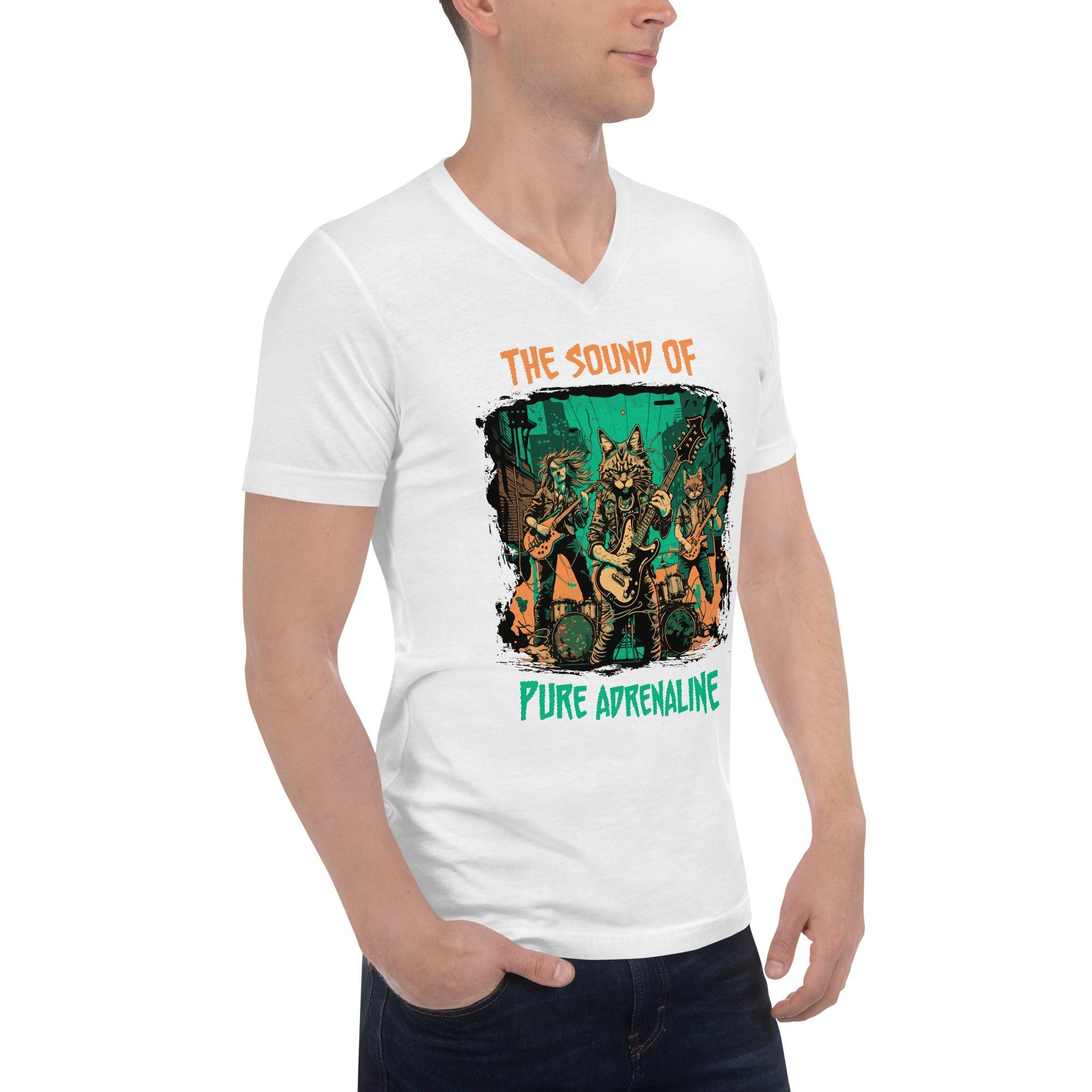 Sound Of Adrenaline Unisex Short Sleeve V-Neck T-Shirt - Beyond T-shirts