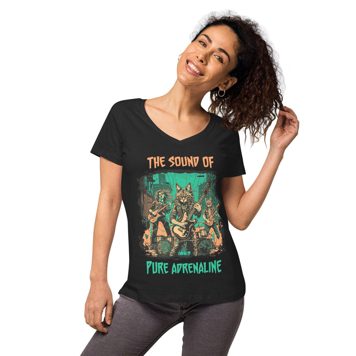 Sound Of Adrenaline Women’s fitted v-neck t-shirt - Beyond T-shirts