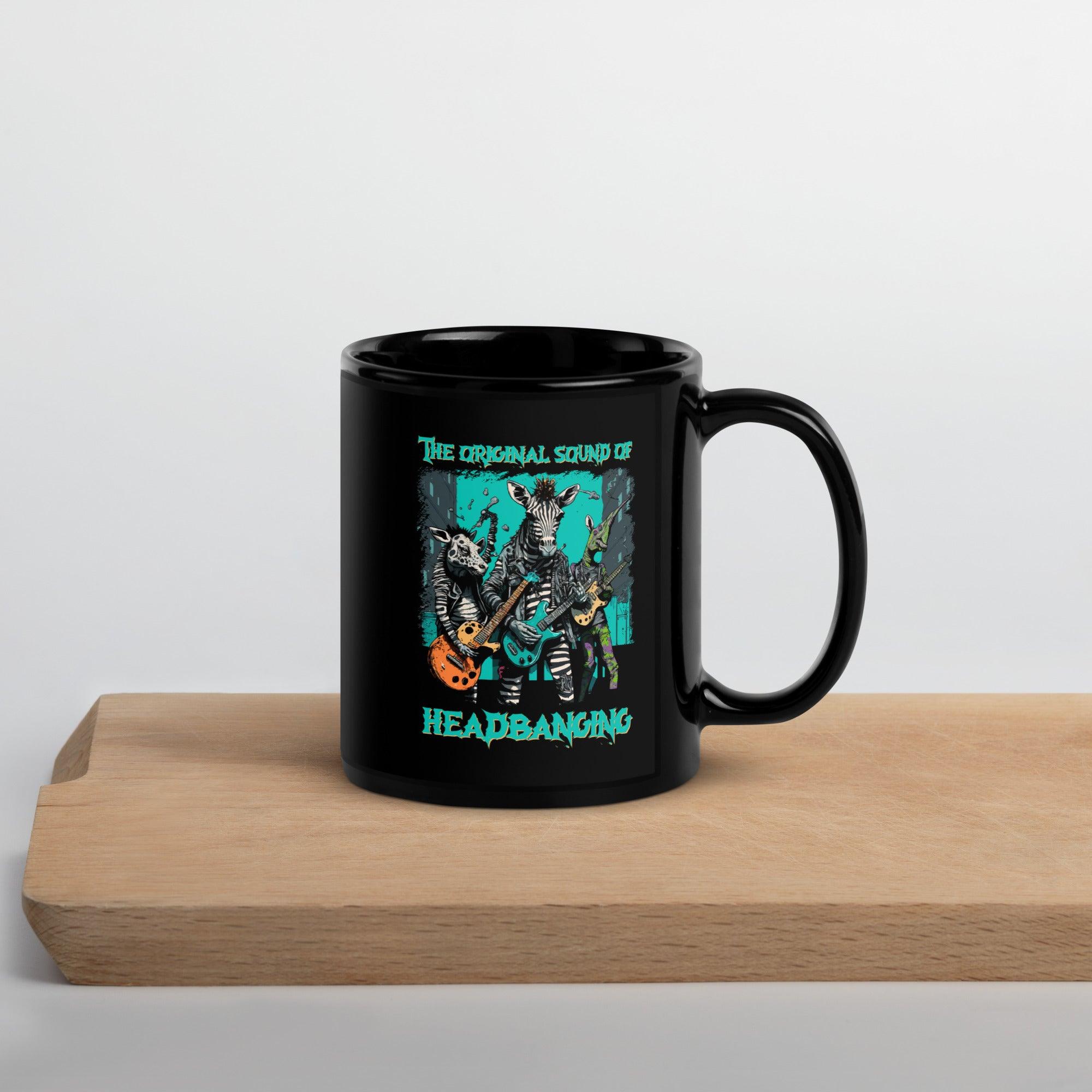 Sound Of Headbanging Black Glossy Mug - Beyond T-shirts