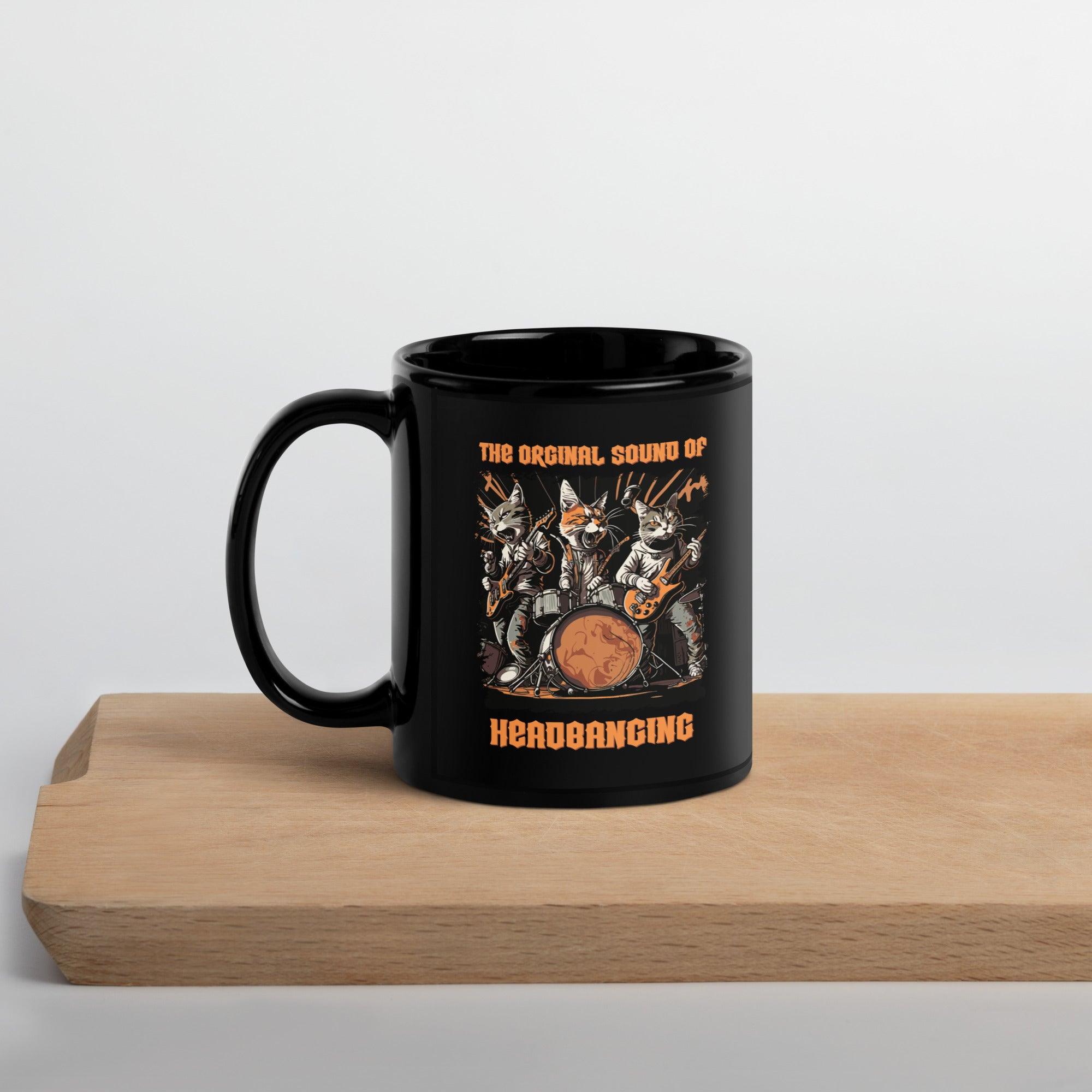 Sound Of Headbanging Black Glossy Mug - Beyond T-shirts