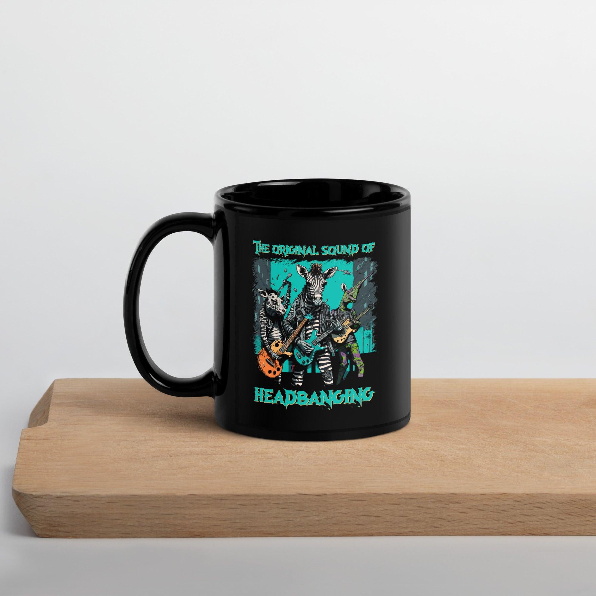 Sound Of Headbanging Black Glossy Mug - Beyond T-shirts