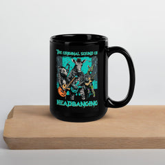 Sound Of Headbanging Black Glossy Mug - Beyond T-shirts