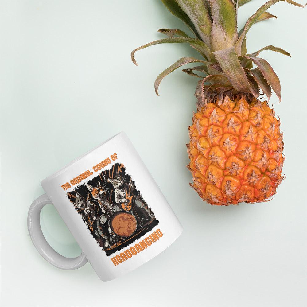 Sound Of Headbanging White Glossy Mug - Beyond T-shirts